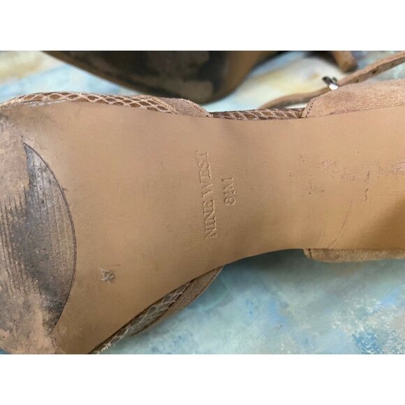 Nine West Women’s Point Toe Snake Print & Suede Heels Size 8.5 - Picture 6 of 6